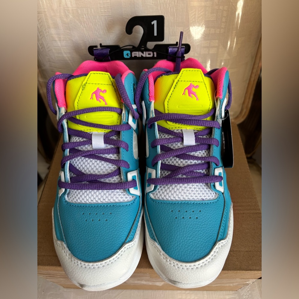 AND1 BB Multi color sneaker ,youth size 1 , BNWT in box
